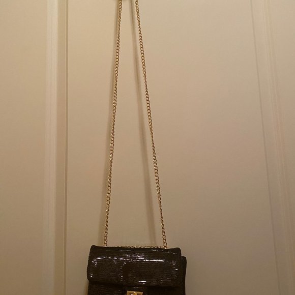 *NEW & NEVER WORN* Black Sparkly Bag - Picture 4 of 5